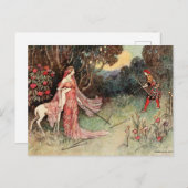 Carte Postale Frère et soeur Grimm - Conte de fées Warwick Goble (Devant / Derrière)