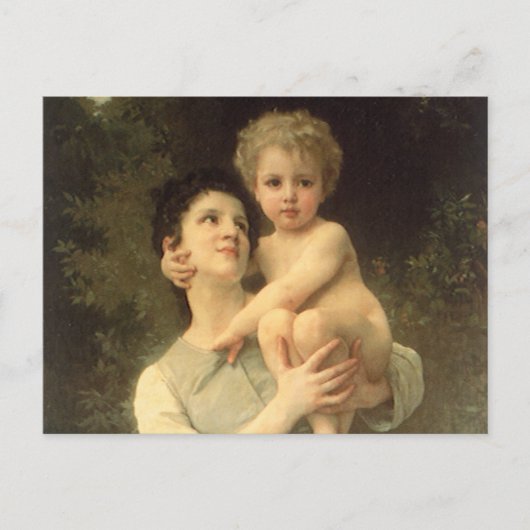 Carte Postale Frère et soeur par William Adolphe Bouguereau (Devant)