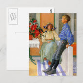 Carte Postale Frère et soeur suédoise 1911 (Devant / Derrière)