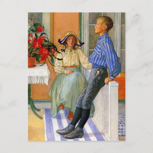 Carte Postale Frère et soeur suédoise 1911 (Devant)