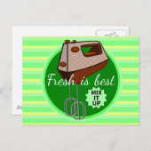 Carte Postale Fresh est le meilleur design de mélangeur rétro (Devant / Derrière)