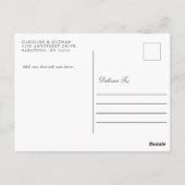 Carte Postale Fresh Fall Romantic Floral Wedding Enregistrer la  (Dos)