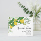 Carte Postale Fresh Lemon Save the Date Invite Postcard (Debout devant)