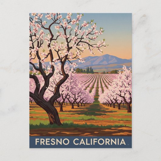 Carte Postale Fresno California Central Valley (Devant)
