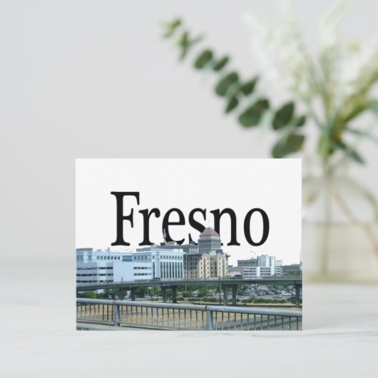 Carte Postale Fresno California with Fresno in the Sky (Debout devant)