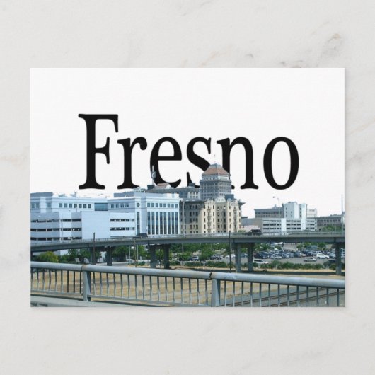 Carte Postale Fresno California with Fresno in the Sky (Devant)