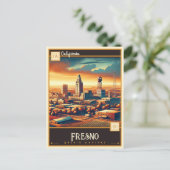 Carte Postale Fresno, Californie | VINTAGE (Debout devant)