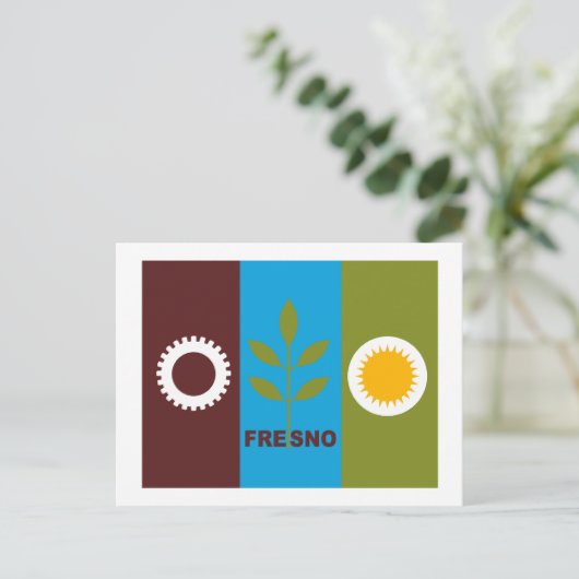 Carte postale Fresno Flag (Debout devant)