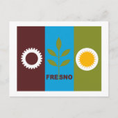 Carte postale Fresno Flag (Devant)