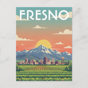 Carte Postale Fresno Vallée centrale de Californie