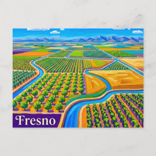 Carte Postale Fresno Vallée centrale de Californie