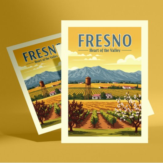 Carte Postale Fresno vintage