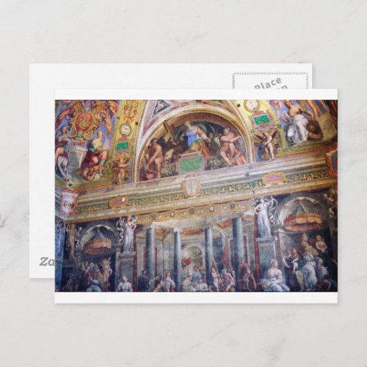 Carte Postale Fresque au musée du Vatican (Devant / Derrière)