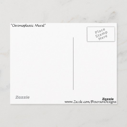 Carte Postale "Fresque chromoplastique" (Dos)