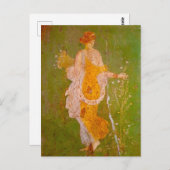 Carte Postale Fresque de Flore dans Villa d'Ariane, Pompéi (Devant / Derrière)