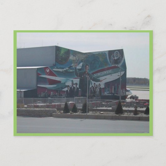 Carte Postale Fresque De Northwest Airlines Sur Un Bâtiment De S (Devant)