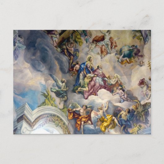 Carte Postale fresque des anges baroques (Devant)