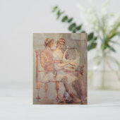 Carte Postale Fresque d'une leçon de musique, Pompéi (Debout devant)