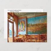 Carte Postale Fresque Notre-Dame de Guadalupe dans un restaurant (Devant / Derrière)
