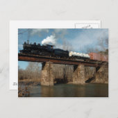 Carte Postale Fret À Vapeur Sur Chevalet (Devant / Derrière)