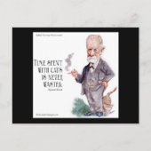 Carte Postale Freud & Citation À Propos Des Chats (Devant)