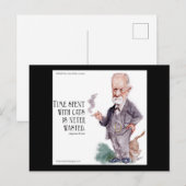 Carte Postale Freud & Citation sur les Chats (Devant / Derrière)
