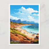 Carte Postale Freycinet Australie Voyage illustration Vintage (Devant)