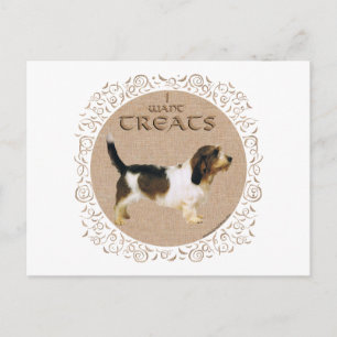 Carte Postale Friandises pour Petit Basset Griffon Vendéen