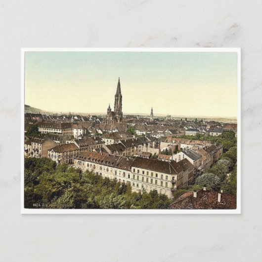 Carte Postale Fribourg, vue générale, Baden, Allemagne classique (Devant)