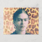 Carte Postale Frida Big Cat Print Background (Devant)