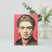 Carte Postale Frida Kahlo dans le style d'illusion optique BAUHA (Debout devant)