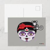 Carte Postale Frida Kahlo | FridaMoji - Jour des Morts (Devant / Derrière)