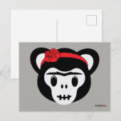 Carte Postale Frida Kahlo | FridaMoji - Jour du singe mort (Devant / Derrière)