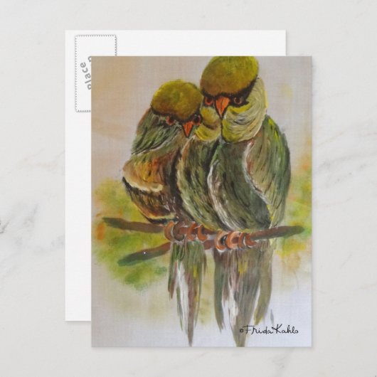 Carte Postale Frida Kahlo Oiseaux peints (Devant / Derrière)