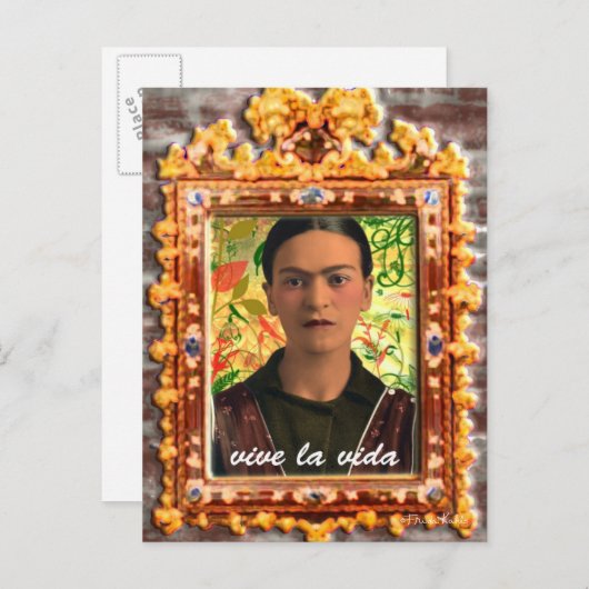 Carte Postale Frida Kahlo Reflejando (Devant / Derrière)