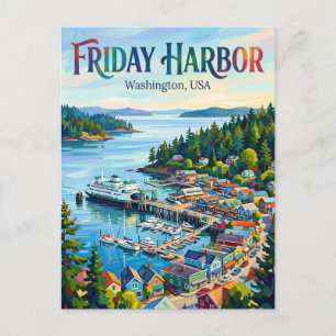 Carte Postale Friday Harbor, Washington États-Unis