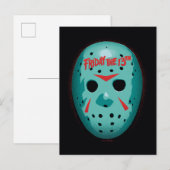 Carte Postale Friday the 13th | Blue Hockey Mask Graphic (Devant / Derrière)