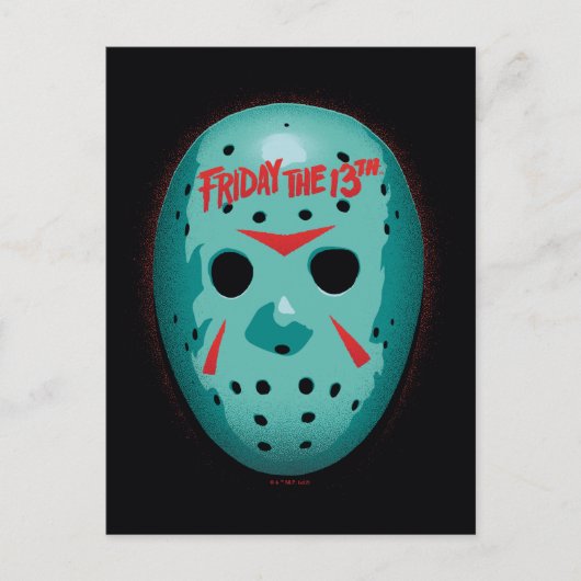 Carte Postale Friday the 13th | Blue Hockey Mask Graphic (Devant)