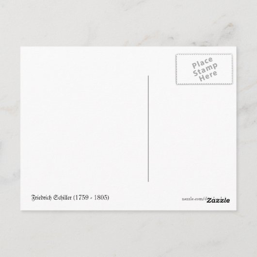 Carte Postale Friedrich Schiller (Dos)