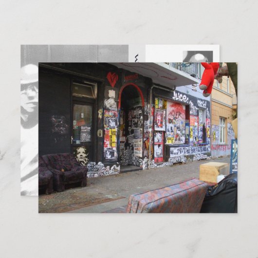 Carte Postale Friedrichshain Berlin Hausbesetzer - Squatters (Devant / Derrière)