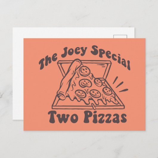 Carte Postale FRIENDS™ | Citation Joey Pizza (Devant / Derrière)