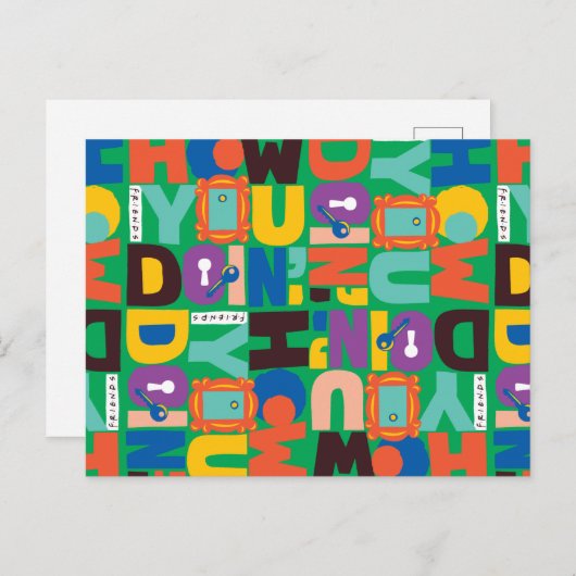 Carte Postale FRIENDS™ | Comment vas-tu Design Vibrant (Devant / Derrière)