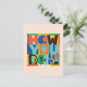 Carte Postale FRIENDS™ | Comment vas-tu - Graphisme vibrant (Debout devant)
