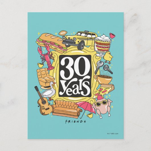 Carte Postale FRIENDS™ | Graphisme 30 ans (Devant)