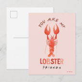 Carte Postale FRIENDS™ | Graphisme aquarelle "Tu es mon homard" (Devant / Derrière)