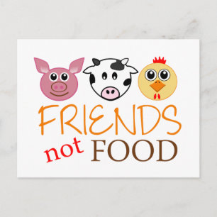Carte Postale Friends Not Food