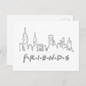 Carte Postale FRIENDS™ | Silhouette de New York (Devant / Derrière)