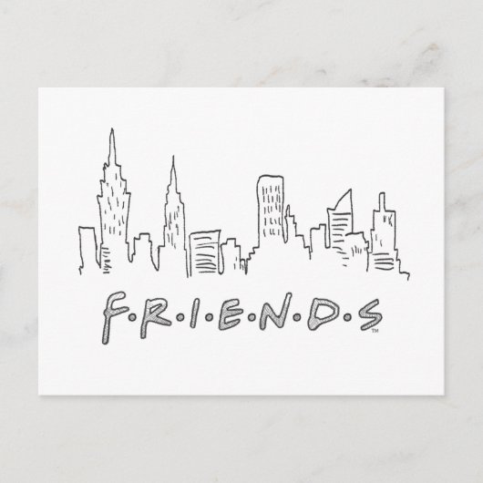 Carte Postale FRIENDS™ | Silhouette de New York (Devant)