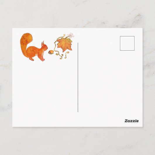 Carte Postale Friendsgiving en forêt - Cabane enchantée (Dos)