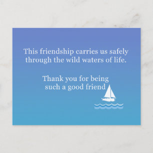 Carte Postale Friendship Greeting Card à Say "Thank you"